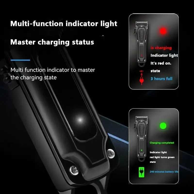 Kemei KM-1071 electric hair clipper UBS rechargeable cordless beard trimmer mens powerful electric hair clipper trimming tool W241212