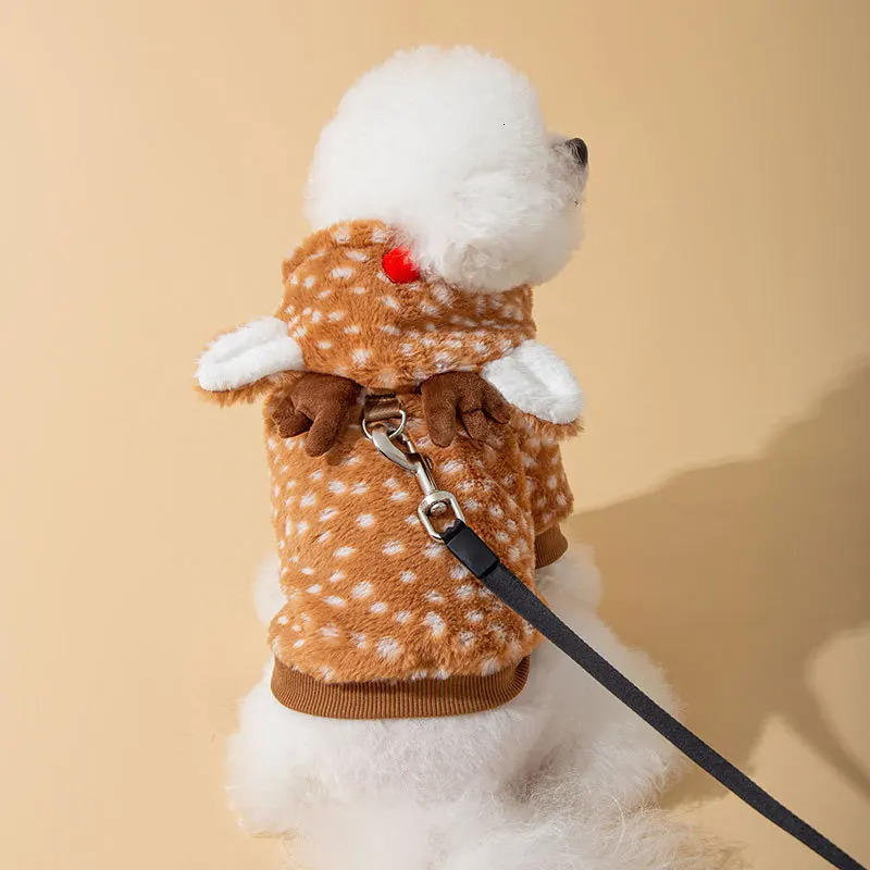 Kawaii reindeer role-playing jacket clothing Christmas clothing warm coat dog clothing cat winter thick holiday party pet items 241212