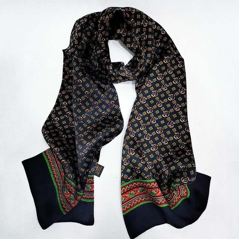 Dankeyisi natural silk scarf mens silk scarf autumn mens warm long silk high-quality neck scarf double-layer 241211
