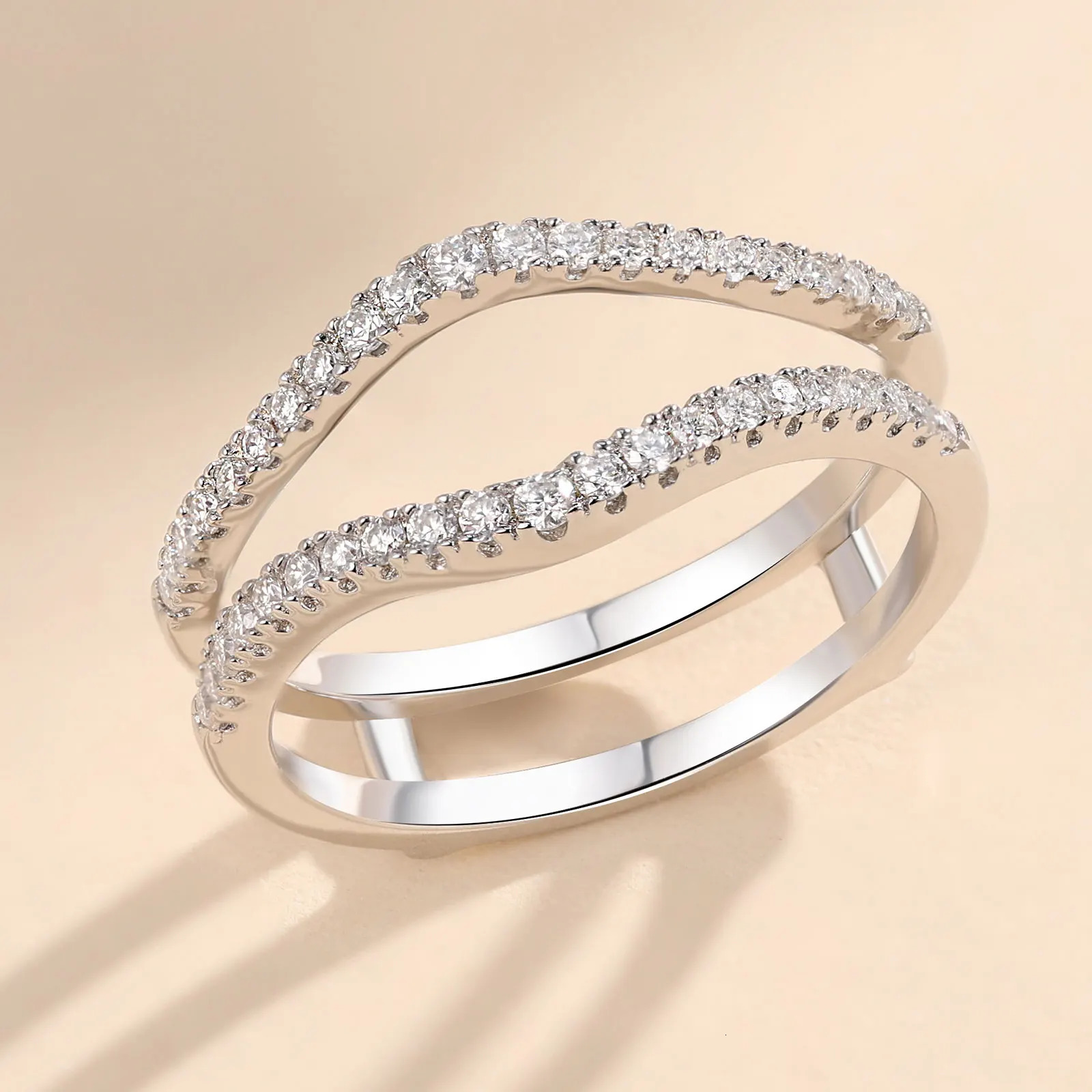 she 925 pure silver reinforcing agent made of all Mo silica womens engagement ring size 512 241210