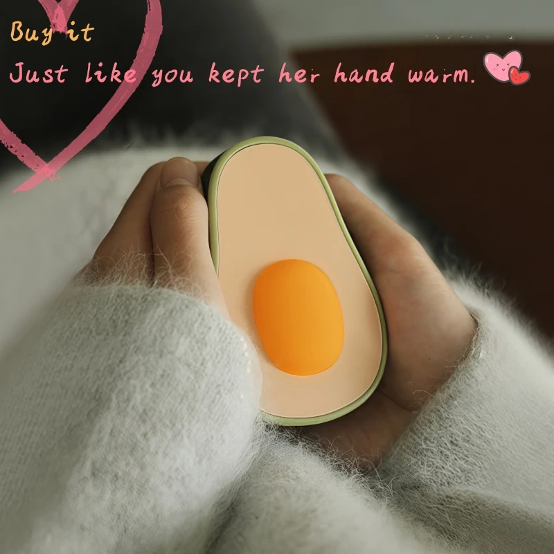 Avocado Hand Warmers Pocket Warmer Couple Lovers Confession Christmas Gift Electronic Pack Portable USB Rechargeable 241212