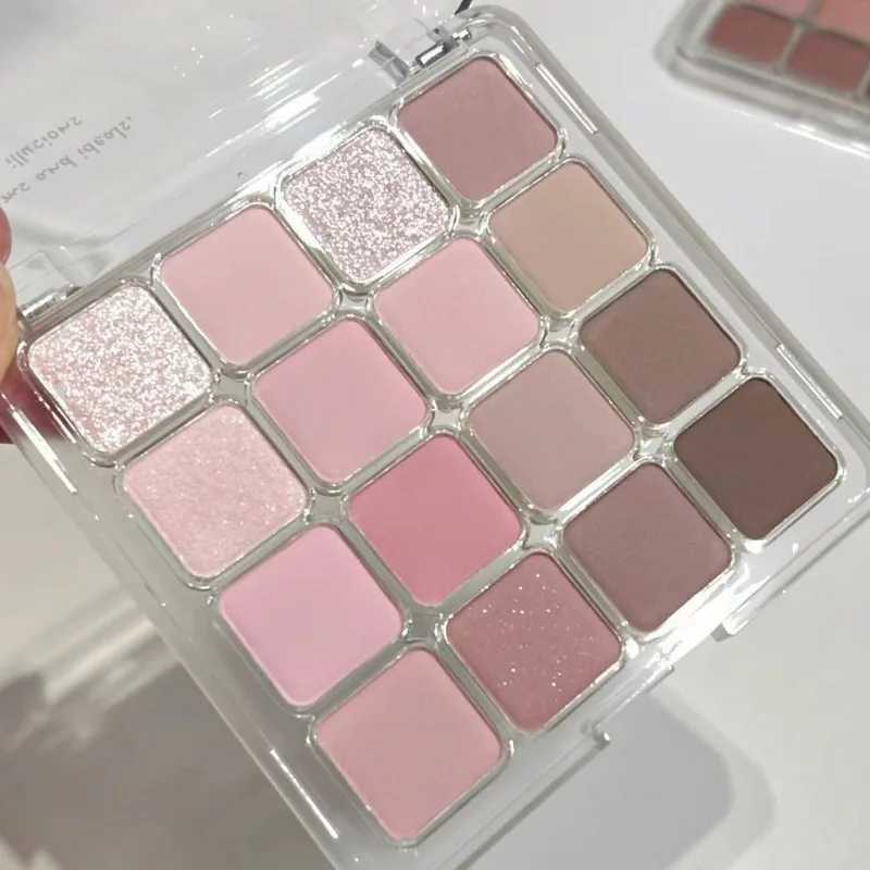 Blue pink glass eye shadow palette matte South Korea low saturation eye shadow long-lasting shiny eye shadow cosmeticsW241212
