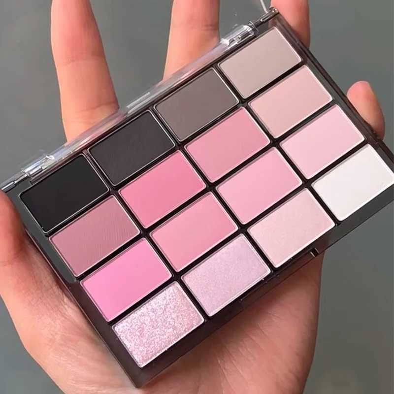 16 color Korean eye shadow palette matte low saturation durable brown glitter eye shadow eye shadow makeup paletteW241212