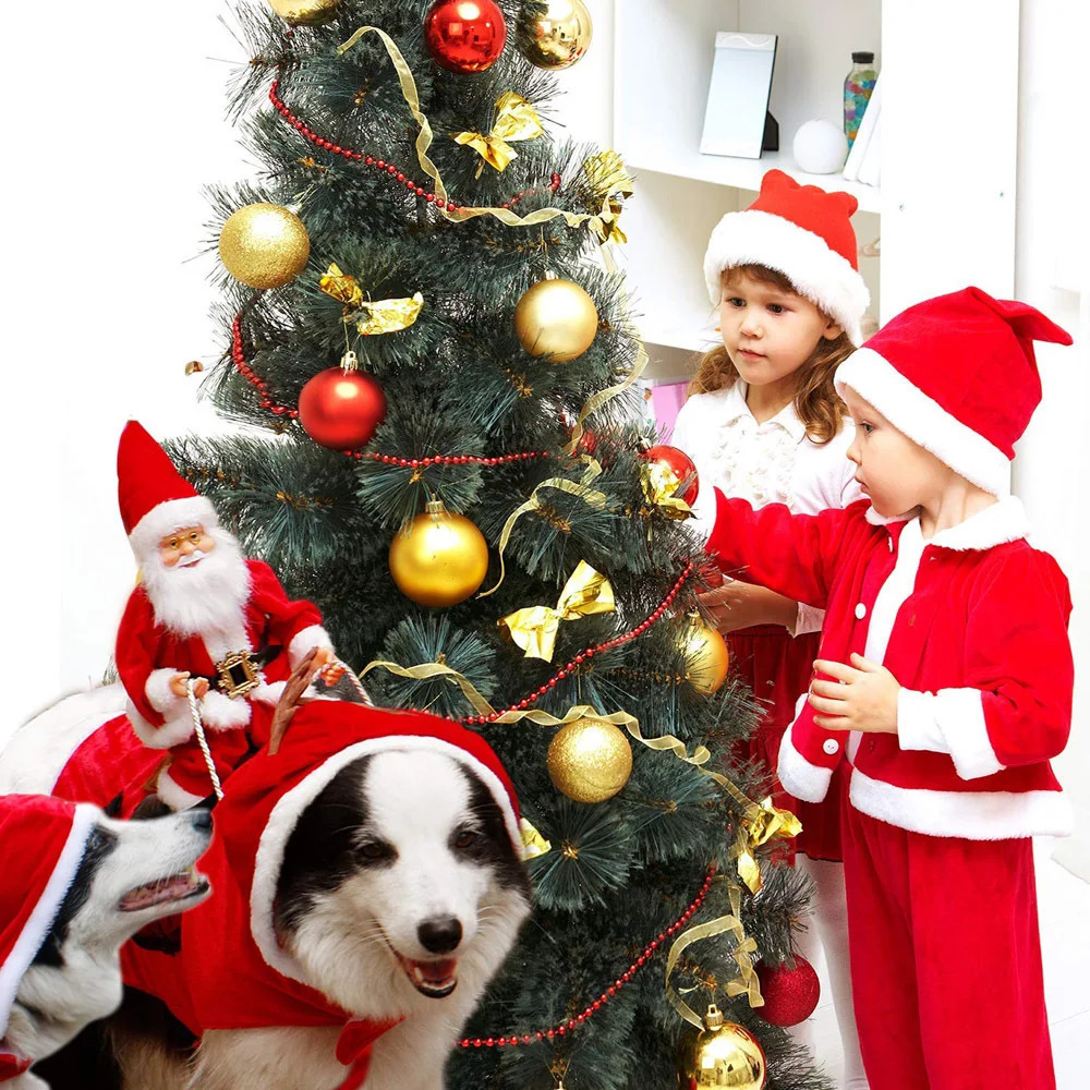 er Dog Clothes for Small Large Dogs Christmas Santa Claus Riding Clothes for Dog Coat Winter Warm Pet Years Costumes 241212