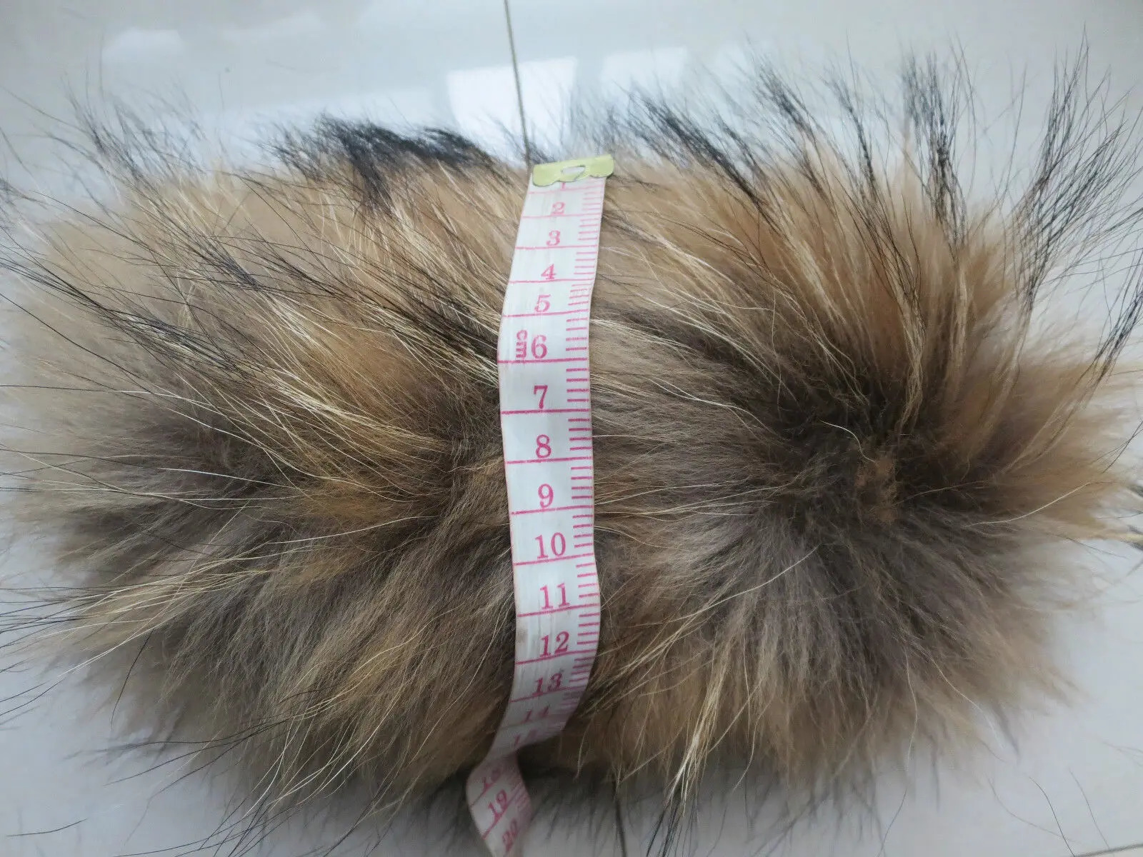 Womens real raccoon fur sleeves and cuffs warm in winter natural brown handmade 241212