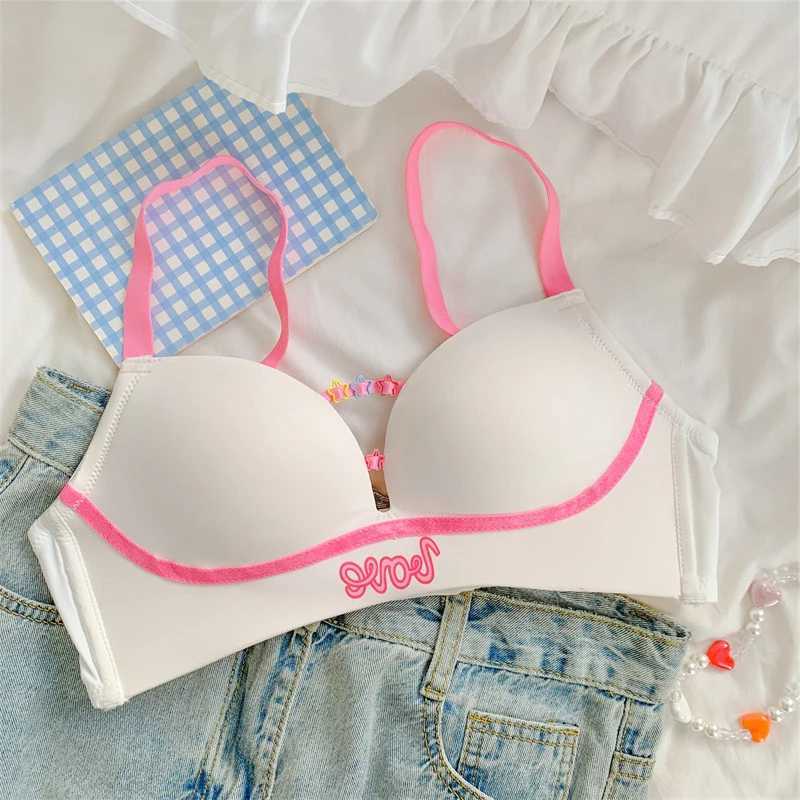 Sweet Underwear Women Hollow Sexy Breathable Mid-waist Push Up Bra Lingerie SetXJ241212