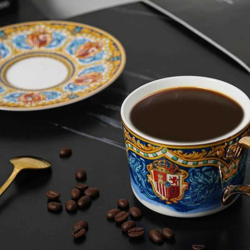 Erica Beyer Seville Time Bone European Light Luxury Afternoon Tea Coffee Cup Family Afternoon Tea Water Cup Y241211