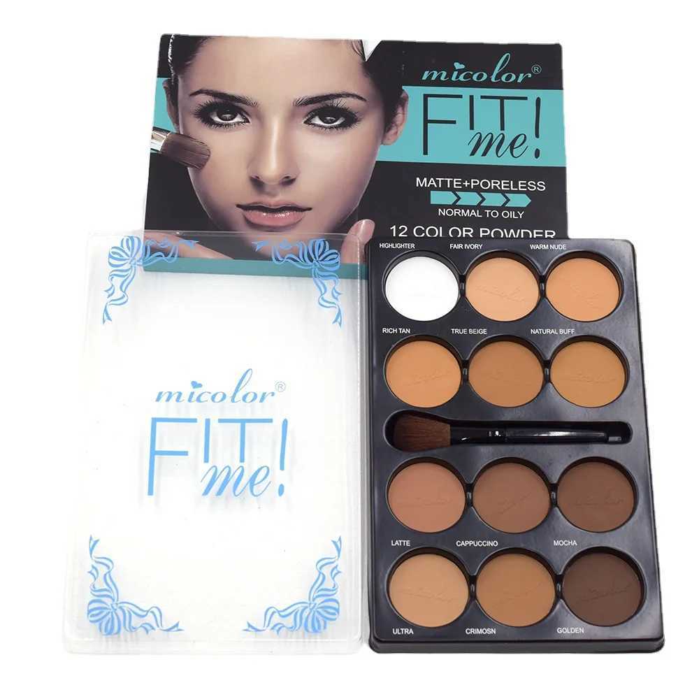 Coffee Color Contour Palette Makeup 12 Colors Long-Lasting Matte Eyeshadow Face Highlighters Make Up Contouring Powder CosmeticsW241212