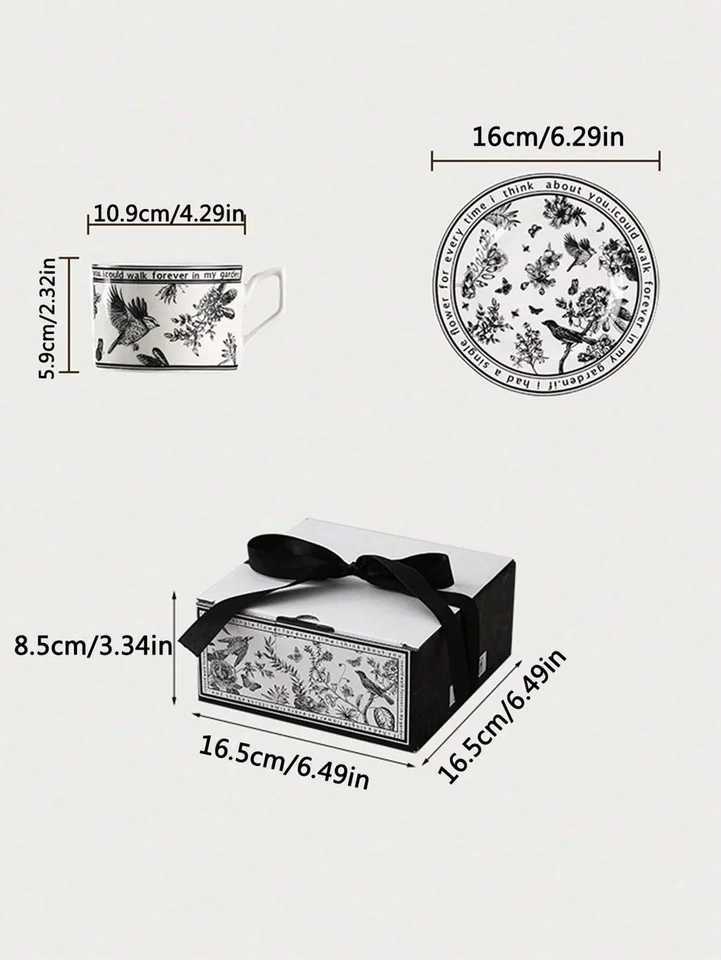 3-piece retro ceramic coffee set - perfect for cappuccinos latte etc. - premium discount gift box with g Saucer Y241211