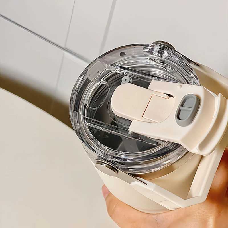 20oz Dual Beverage Hot Cup Large Capacity Vacuum Crazy Hot Bottle Bly Absorbent Cup Portable Car Coffee Y241211