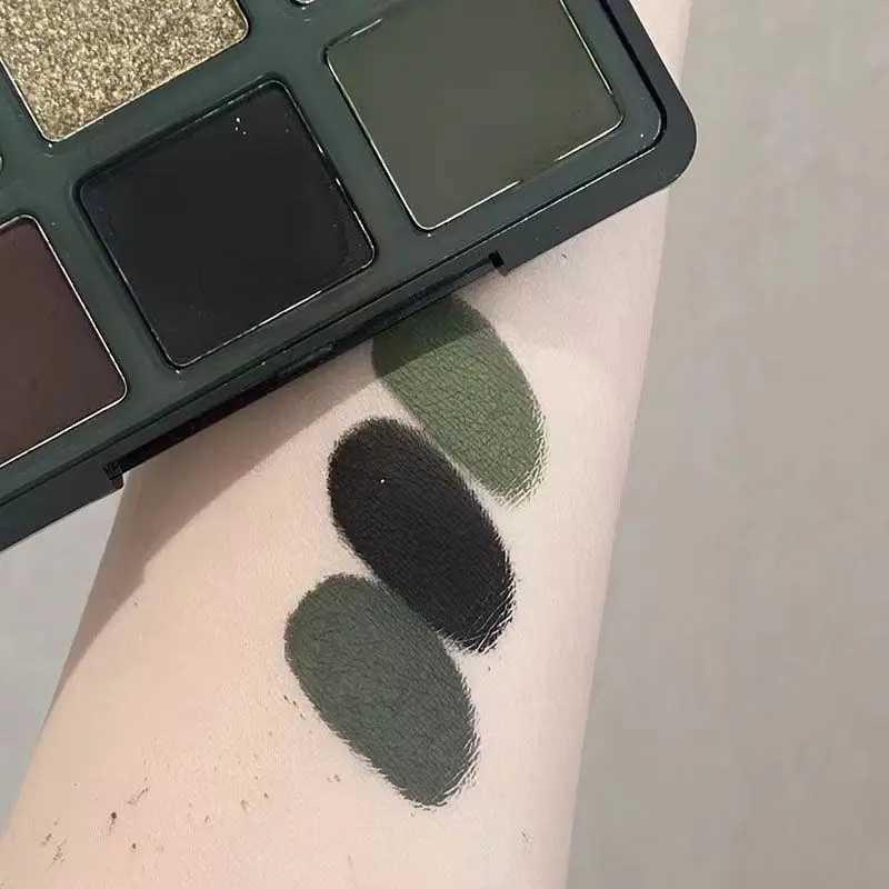 Paris Garden Nine Color eye shadow Hray Retro French Black Green Contrast Olive Green Small SmokeW241212