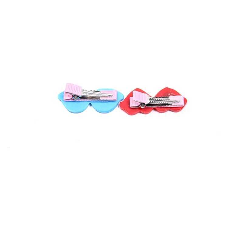 Dog hair clip sunglasses hair clip hair bucket heart-shaped pet hair clip puppy and cat bow dog beauty accessories M241212