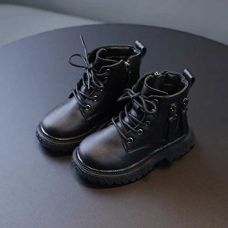 Boots 2024 Spring Autumn Winter Ankle Light Girl Platform Shoes Burgundy Beige Black Boys Short Super Cozy H241212X1P1