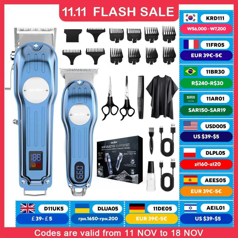 SEJOY Professional Hair Clippers for Men Cordless Clippers and Trimmers Grooming Set Haircut Machine for Family W241212