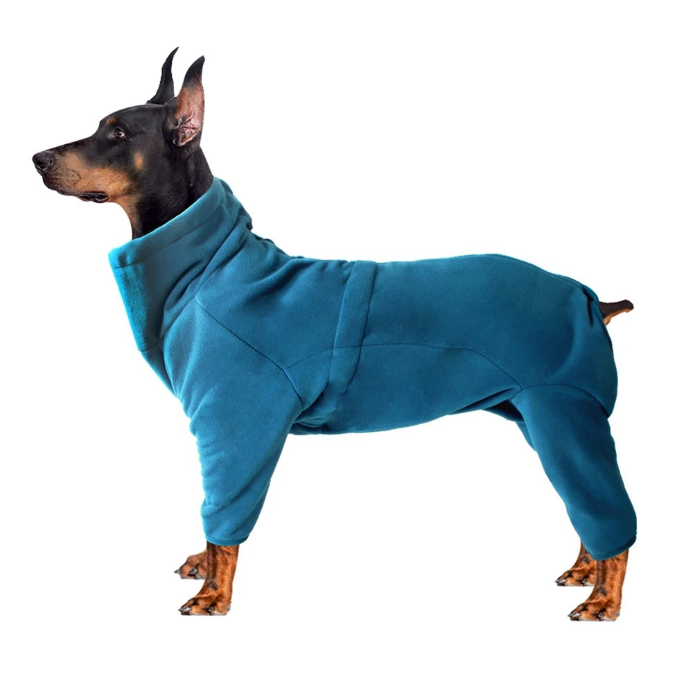 Winter Warm Dog Clothes Thick Fleece Dog Coat for Small Medium Large Dogs Adjustable Pet Hoodies MaleFemale Overalls Outfit 241212