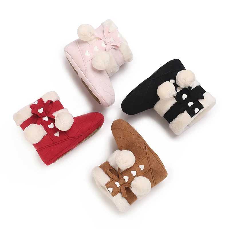 Boots Christmas Warm Soft Shoes Baby Toddler First Walkers Winter Boy Girl Xmas Cosplay Cute Cartoon Kids Animal H241212MCBS