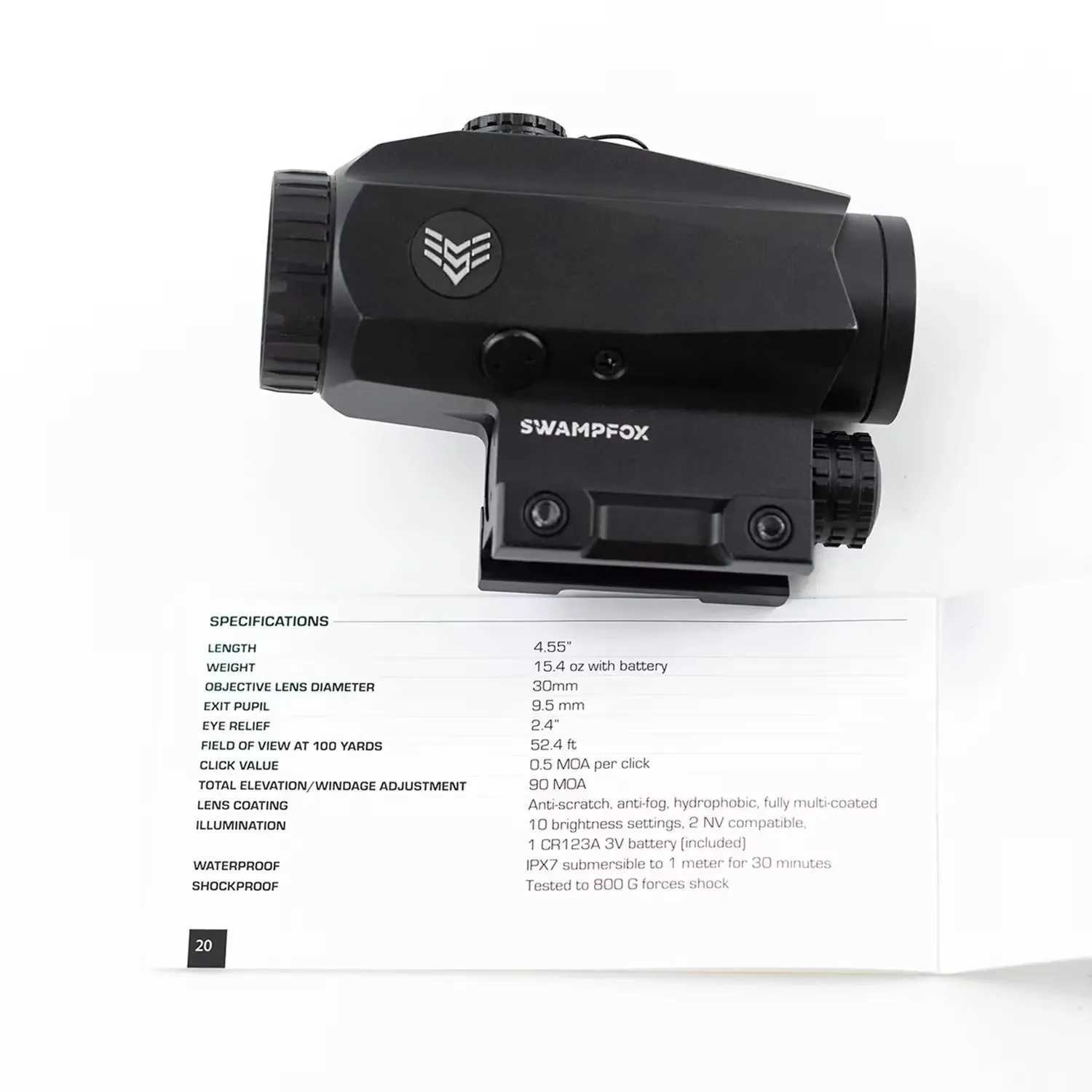 SWAMPFOX TRIHAWK 3X30 Prism Scope Red/Green Reticle BDC/MOAXJ241212