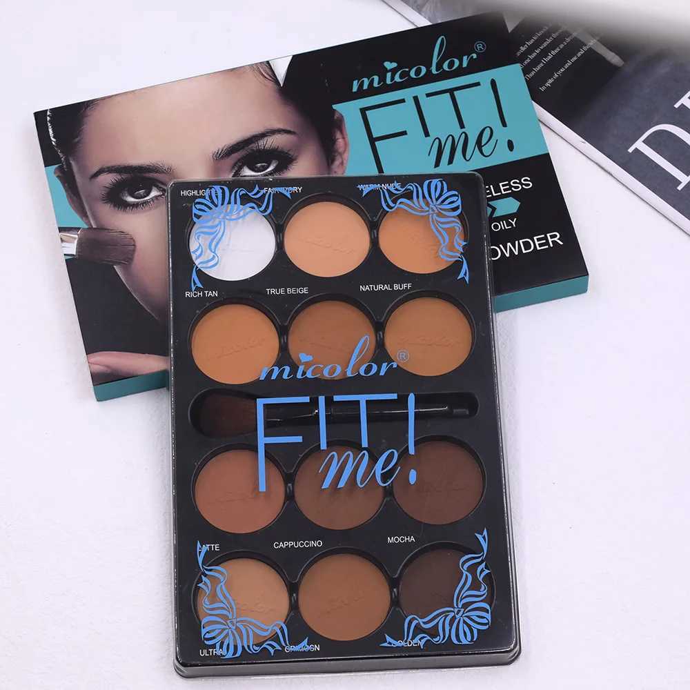 Coffee Color Contour Palette Makeup 12 Colors Long-Lasting Matte Eyeshadow Face Highlighters Make Up Contouring Powder CosmeticsW241212