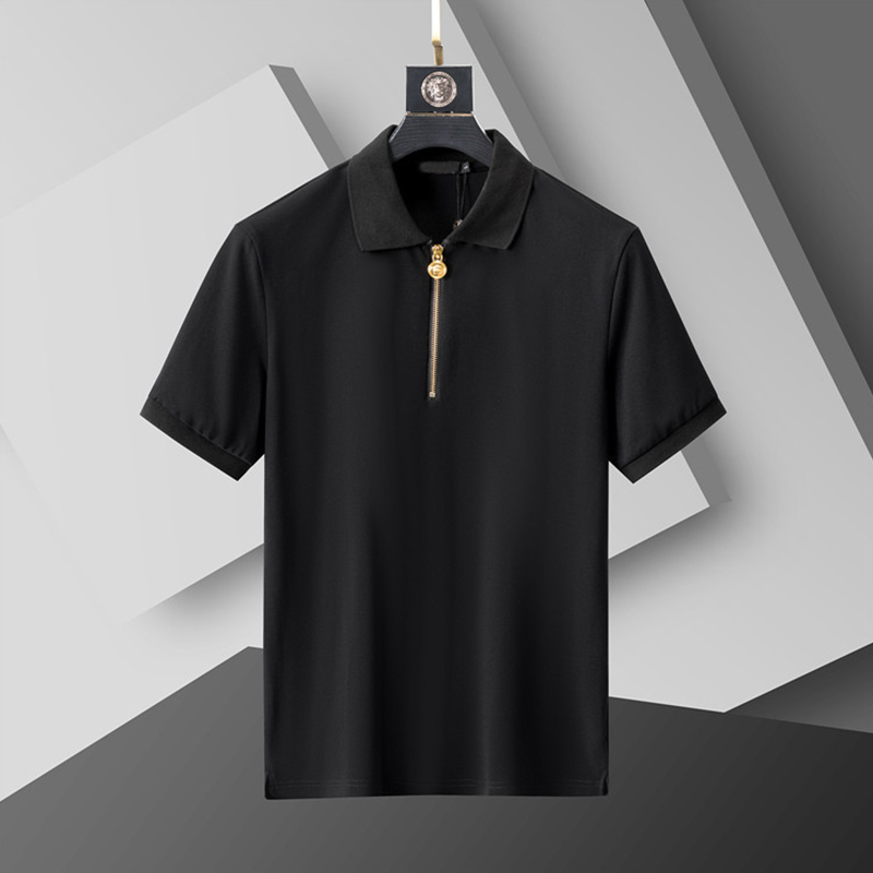 Designer polos shirt mens t shirts floral embroidery mens polos fashion stripe print tees