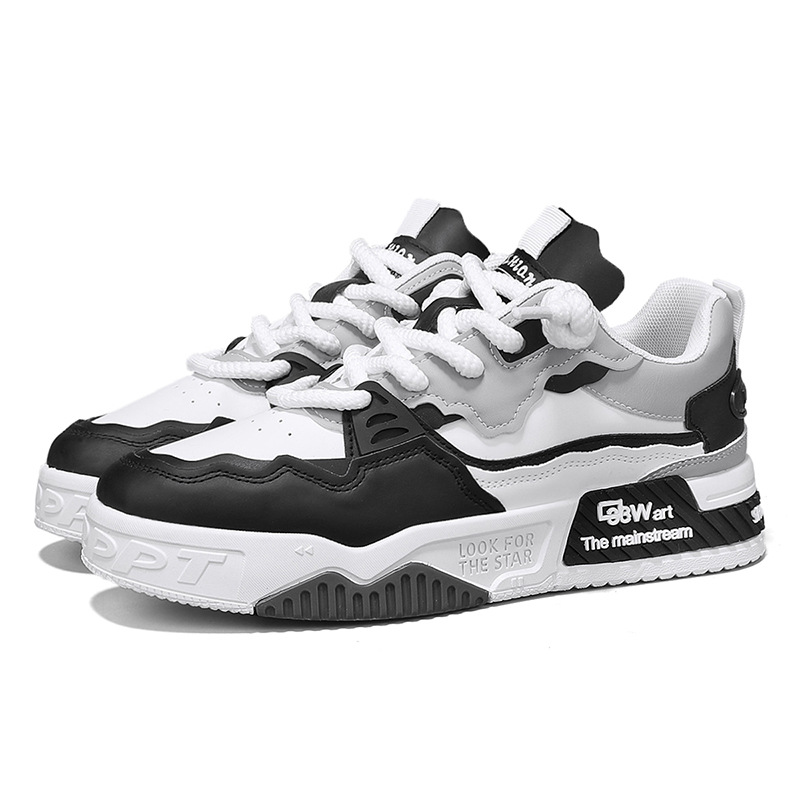 Casual Shoes Men Sport Shoes Brown Black Trendy Flat Heel Non-Slip Tennis Durable Platform Sneaker