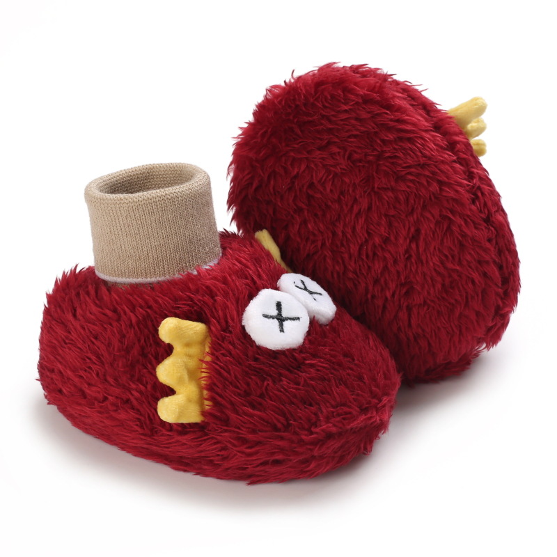 Winter Newborn Baby Socks Shoes Warm Cartoon Toddler First Walkers Boots Cotton Comfort Soft Anti-slip Warm Infant Shoes Happysteps 0-18 Months