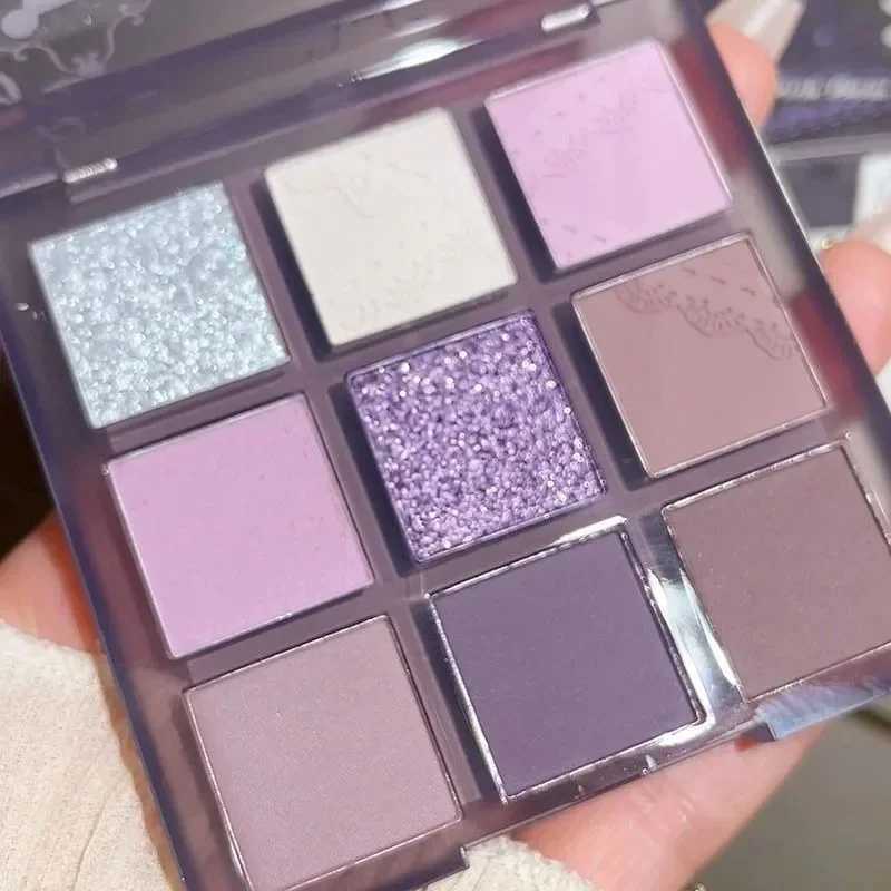 Smoky purple lace eye shadow palette matte glitter 9 color eye shadow lasting shimmer eye shadow makeup palette cosmeticsW241212