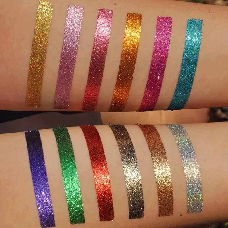 35 color diamond sequins eye shadow palette low light high pigment powder glitter and satin durable waterproof makeupW241212