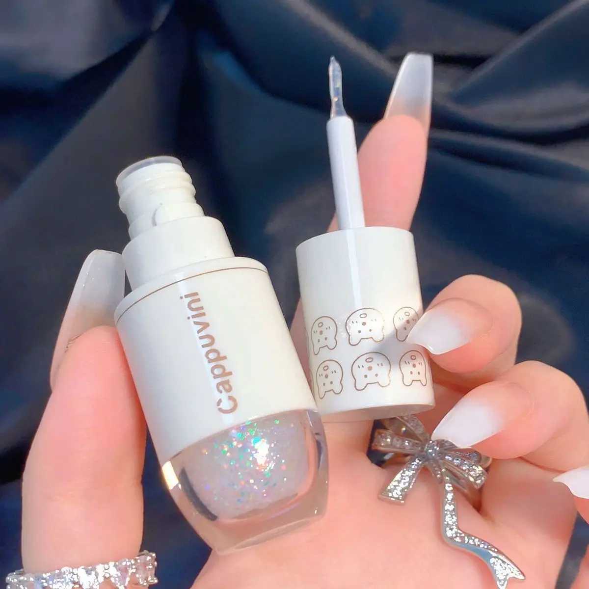 Lescent eye shadow eyeliner Liquid eye shadow Glitter High gloss Cosmetics Tiny bright suntan silk eye makeup cosmeticsW241212
