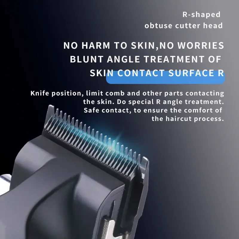 Kemei Professional Hair Clipper For Men Adjustable Beard Electric Hair Trimmer Rechargeable Hair Cutting Machine Barber tool W241212