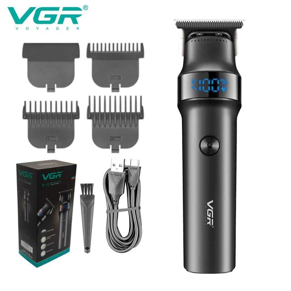 VGR Barber Rechargeable Trimmer Professional Barber Digital Display Barber V-987 Mens Electric Barber W241212
