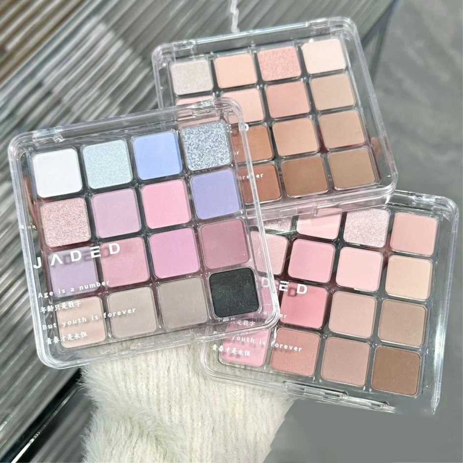 16 color eye shadow palette matte low saturation waterproof glitter pink eye shadow durable eye shadow korean cosmetics newW241212