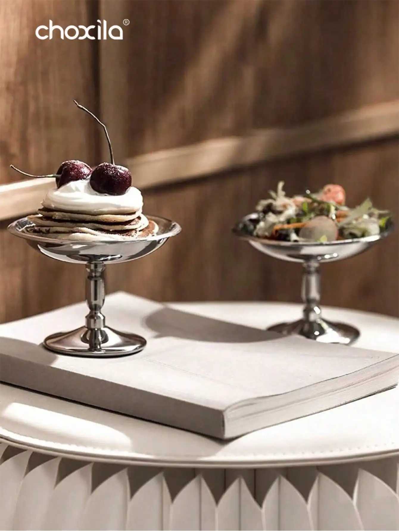 1 stainless steel cup high bowl afternoon tea pudding dessert cup cute candle holder Y241211