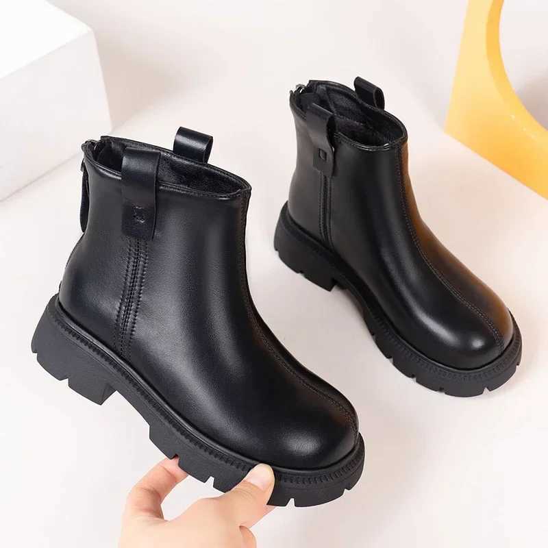 Boots 2024 New Girls Short Simple Non-slip Kids Fashion Casual Versatile Round-toe Princess Ankle Drop Shipping Child Shoe H241212NYD6