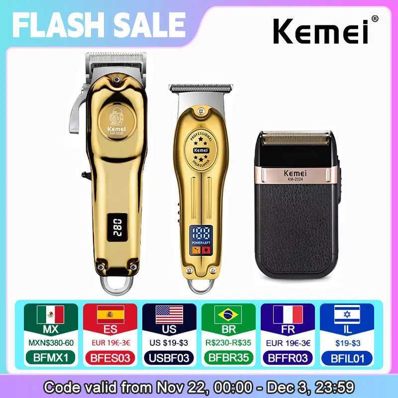 Kemei KM-2628 KM-678 KM-2024 Professional Electric Hair Clipper Beard Clipper Rechargeable Mens Hair Clipper Trimming Kit W241212