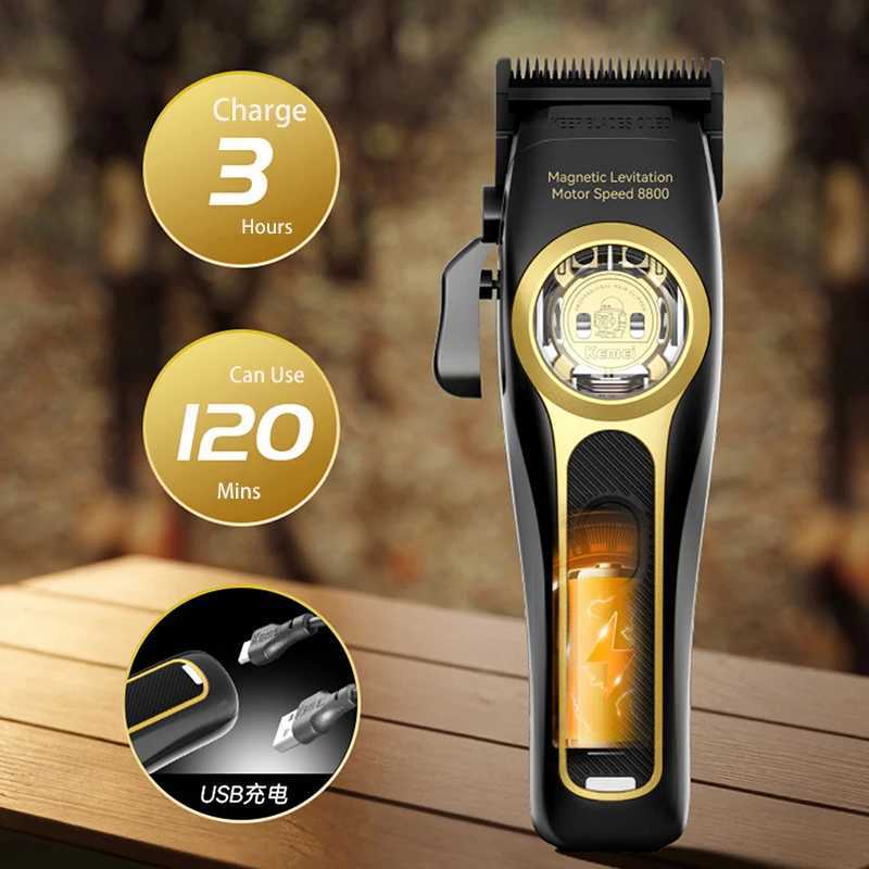 Kemei KM-2373 Barber Professional Hair Clipper with Charging Base Suitable for Mens Electric Hair Clippers and Mens Gifts W241212