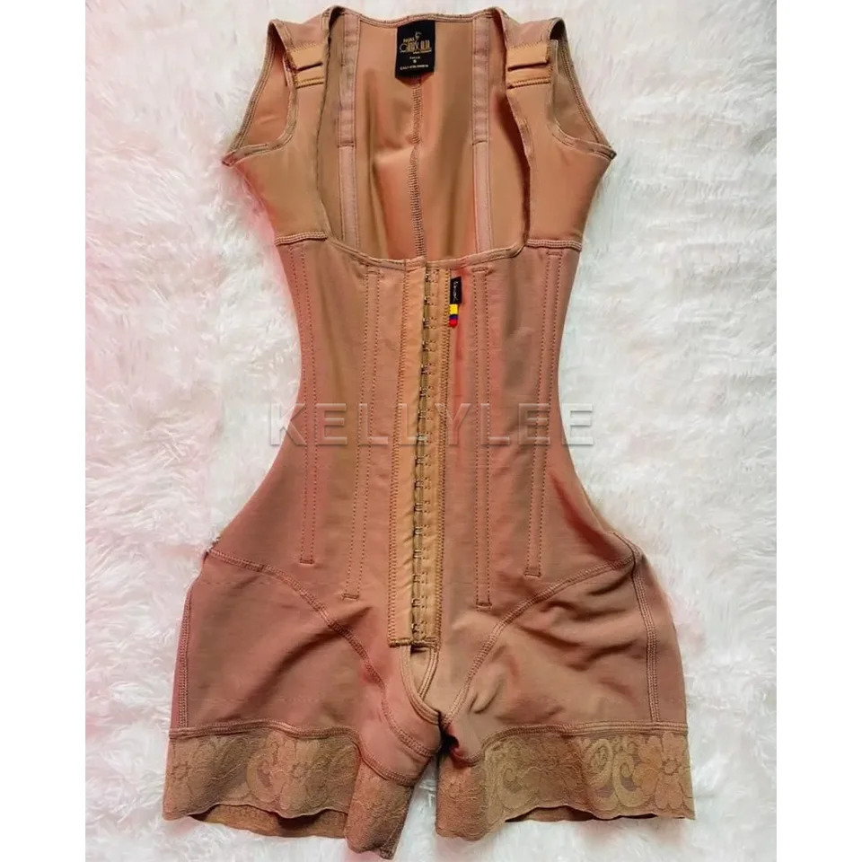Shaped Up Open-Breasted Shapewear Elastic Sleeveless Bodysuits Slim Fit Adjustable Post Surgery Fajas Womens Girdles 241120