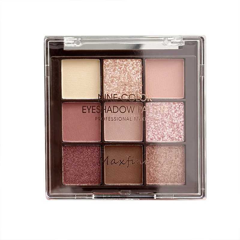 9 color eye shadow tray l shiny new milk tea nine grid eye shadow eye makeupW241212