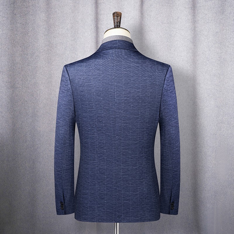 H266 Men's Striped Casual Suit Single Top Jacket