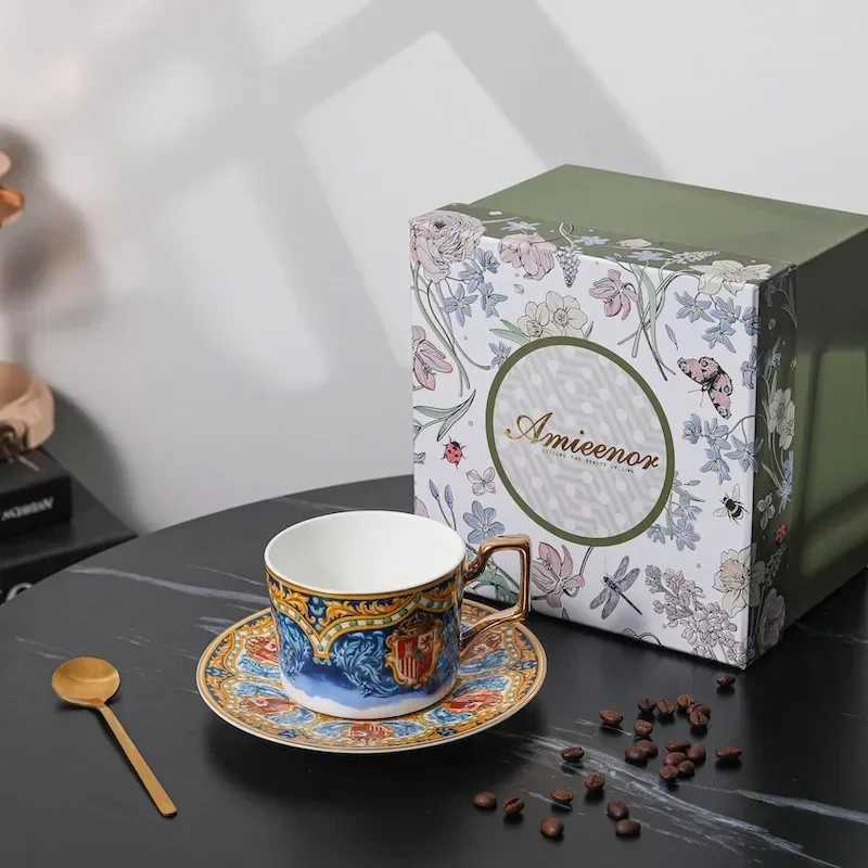 Erica Beyer Seville Time Bone European Light Luxury Afternoon Tea Coffee Cup Family Afternoon Tea Water Cup Y241211