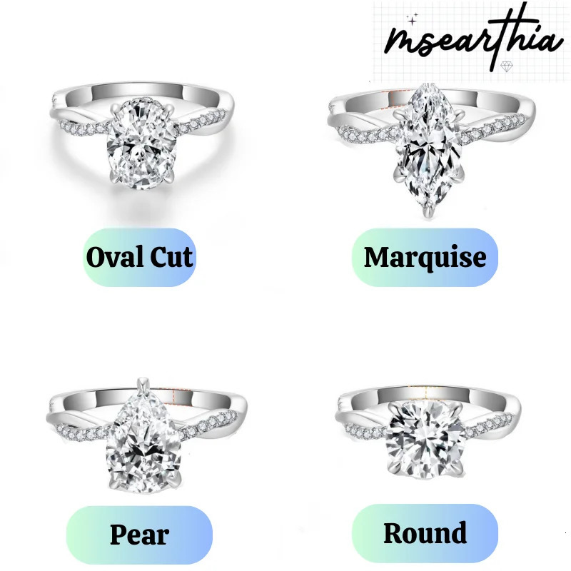 Multiple Shapes 2 Vineman shaped Ring S925 Silver Plated 18K Gold Womens Anniversary Wedding Band 241210