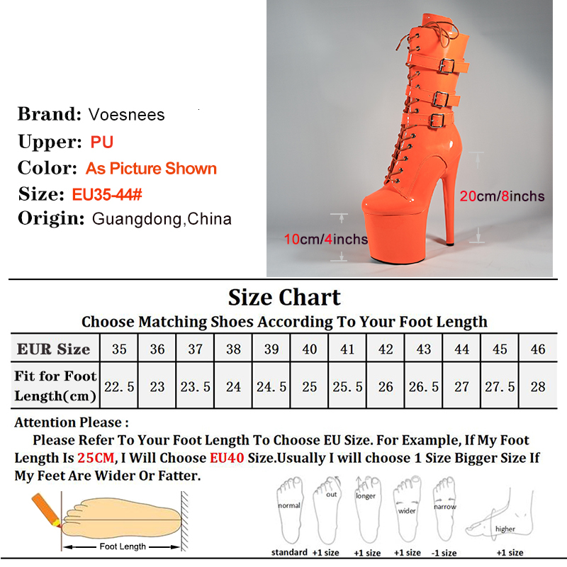 New Women Ankle With Sexy 20Cm/8Inch Pole Dance Shiny Platform Stripper Heels Three Belt Buck ZIP Short Boots
