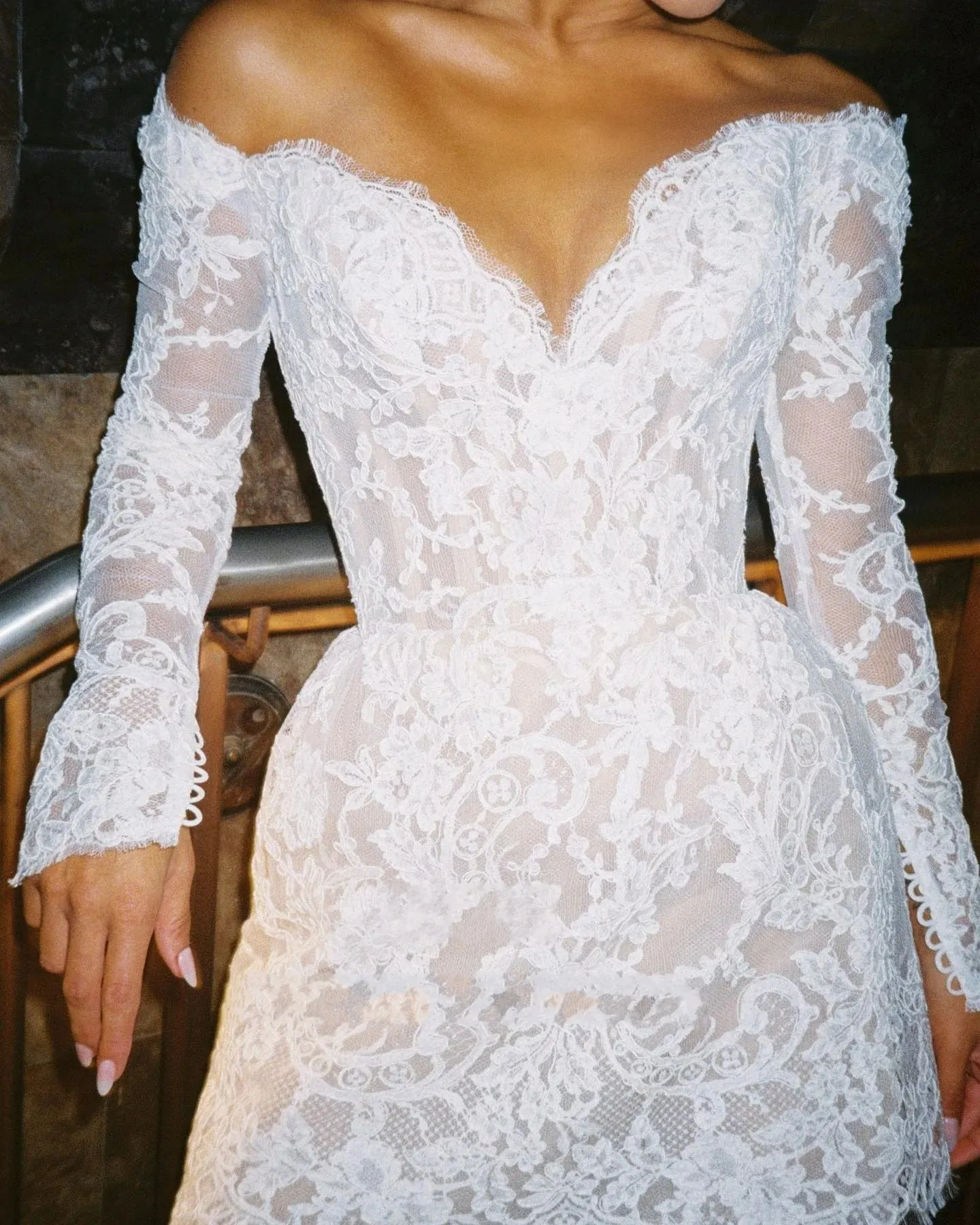 Short Lace Wedding Dress Ivory White Off Shoulder Mini Bridal Gowns for Women 2025 Bride Backless Vestidos De Novia Customed