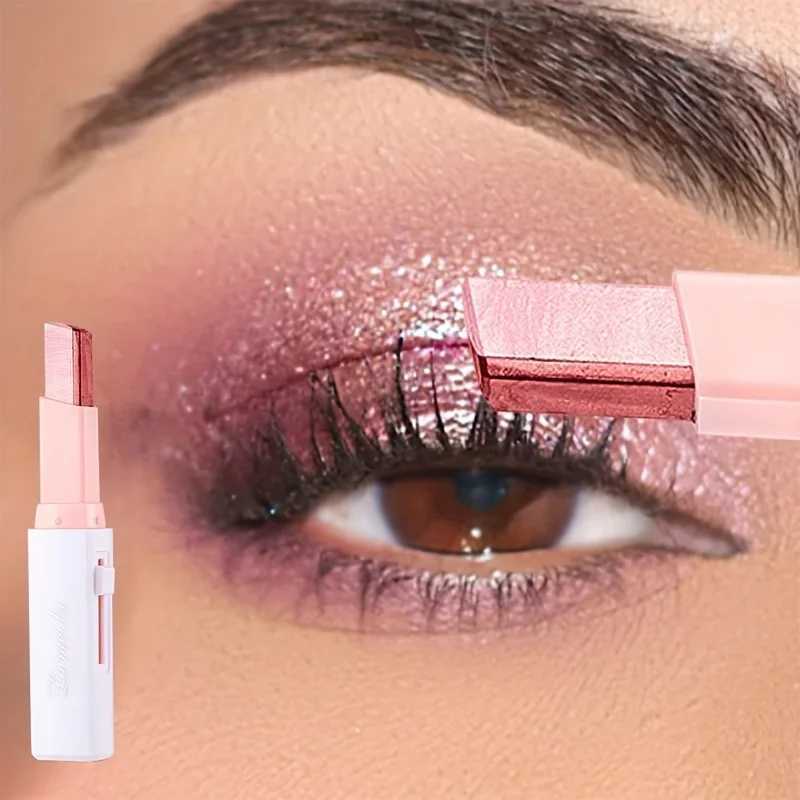 Double Color Eyeshadow Stick lescent Eyeshadow Pencil Glitter Liner Highlighter Multicolor Eye Shadow Eyes Makeup CosmeticsW241212