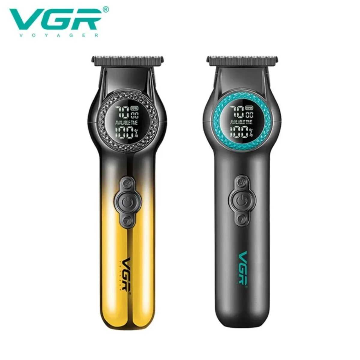 VGR Hair Trimmer Electric Barber Clippers Rechargeable Hair Cut Machine Cordless Hair Trimmer LED Display Trimmer for Men V-990 W241212