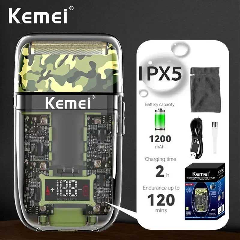 Kemei Original Barber Kit Professional Electric Barber Mens Rechargeable Shaver KM-2035 KM-2281 KM-TX7 W241212