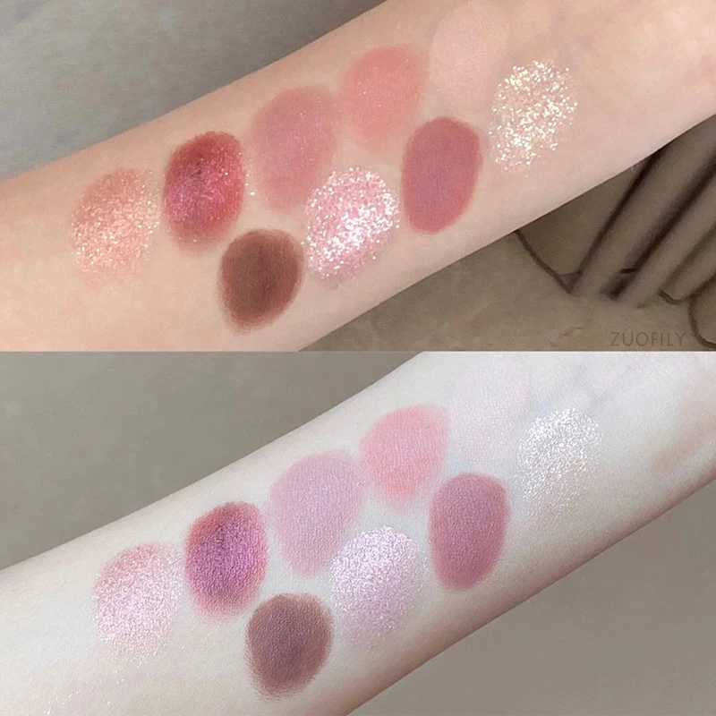 New Smoke Rose 9 Color eye shadow Palette Matte Earth Color eye shadow Makeup Palette Waterproof Korean MakeupW241212