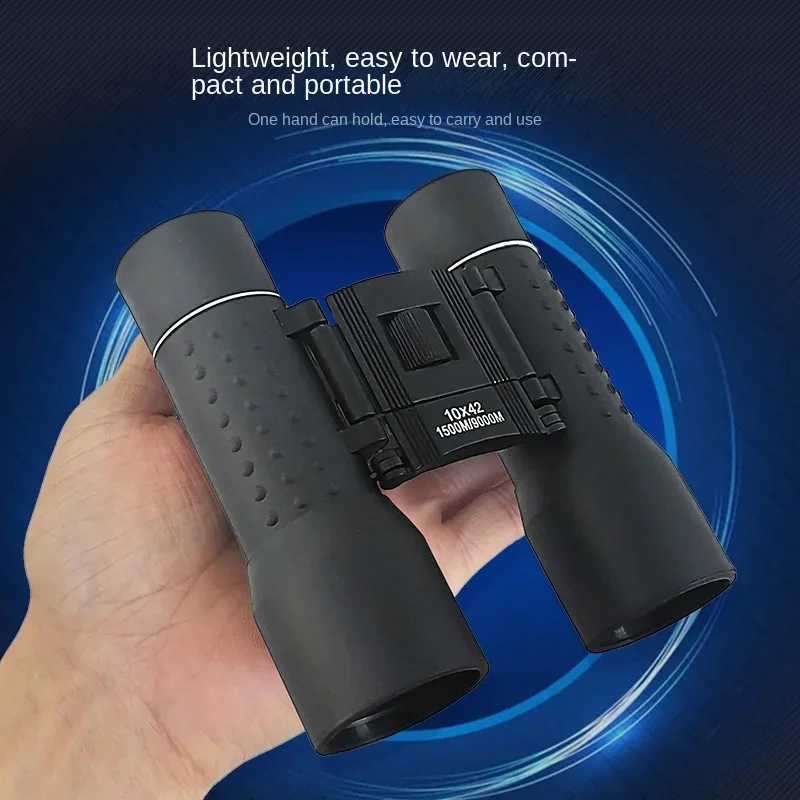 New 10x42 High Definition High Power Binoculars Low Light Night Vision Portable Outdoor Camping Hiking Viewing TelescopeXJ241212