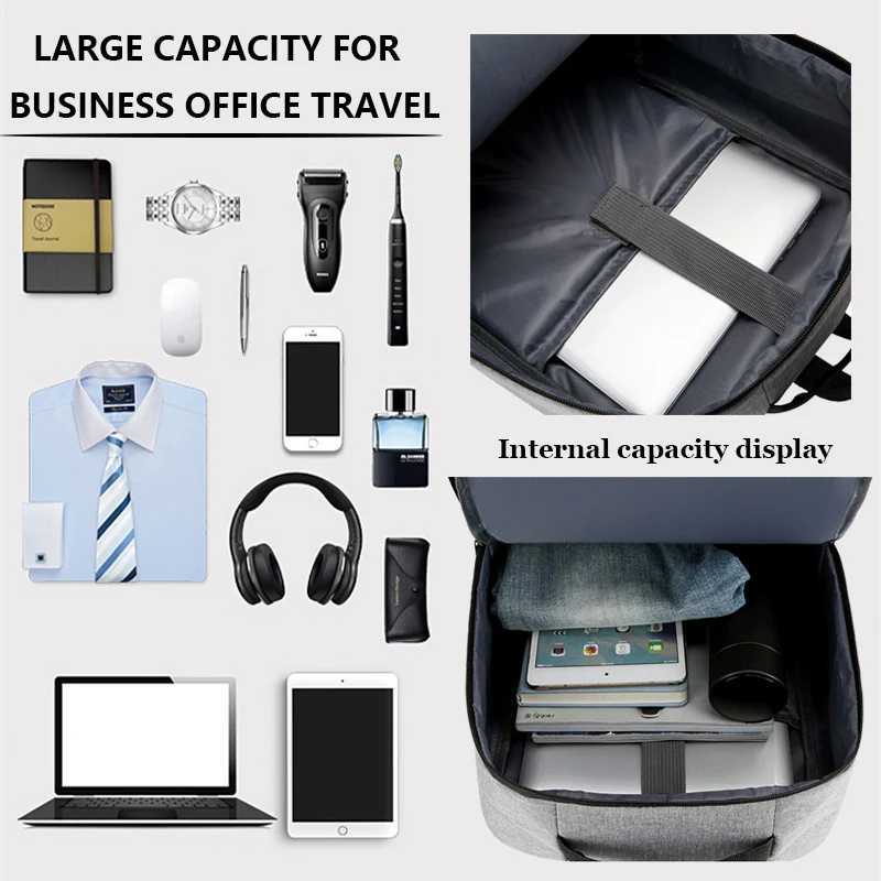 Waterproof Business Backpack Men USB School Backpacks 15.6 Inch Laptop Backpack Large Capacity Bagpacks for Men Back Pack Bags Z241212