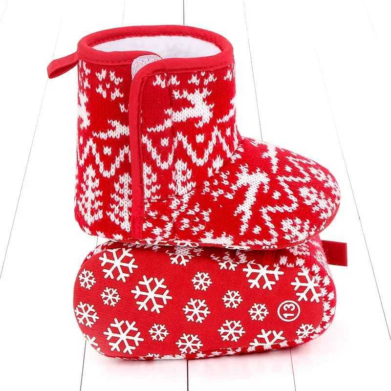 Boots Christmas Baby Shoes Anti Slip Newborn Plush Warm Winter Toddler Floor Socks Girls Boys Indoor Infant Kids NEW H241212J9FO