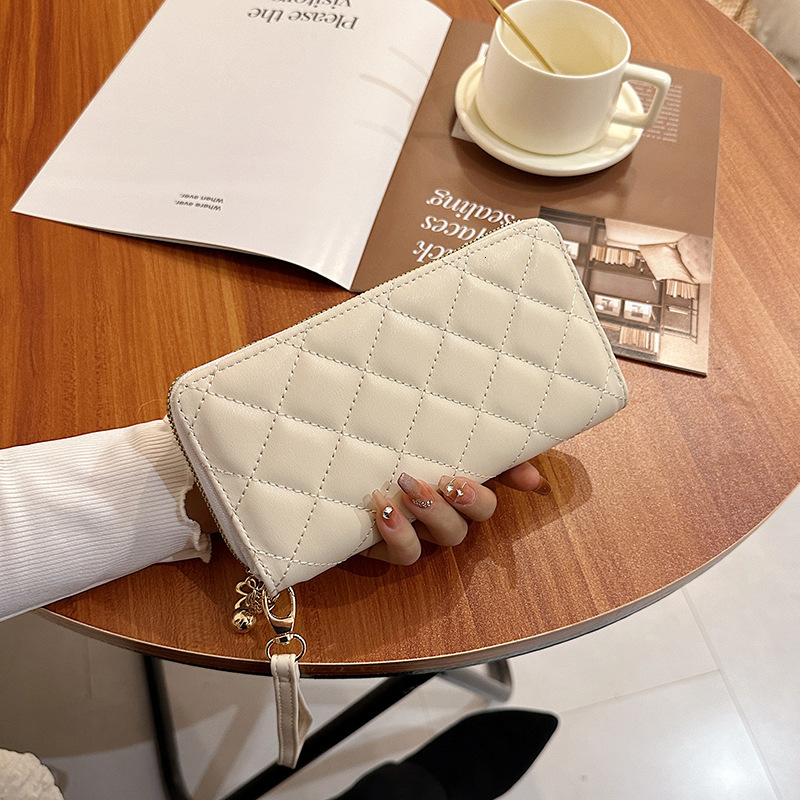New Lingge Fashion Large Capacity Handbag Wallet Designer Zipper Women's Wallet Instagram Style